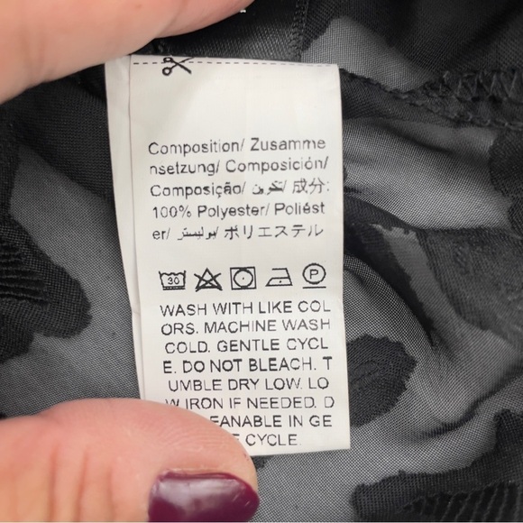 SHEIN Elegant Cold Shoulder Top Long Sleeve Black Plus Size 2XL Blouse - Picture 12 of 16